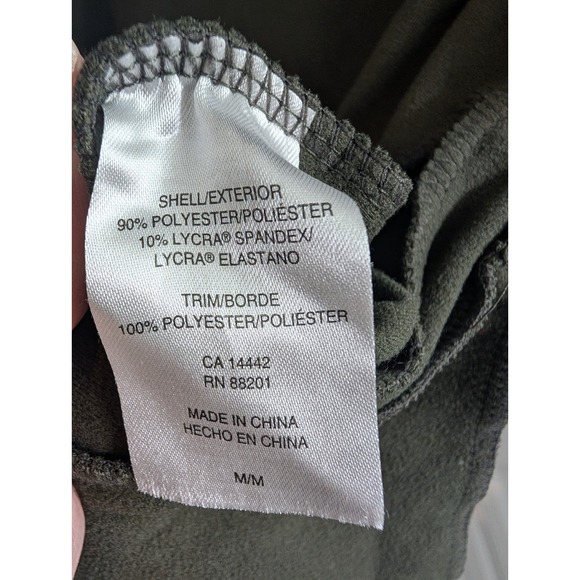 Mondetta Olive Green Mock Neck Zip Up Jacket Sweatshirt Women's - Size M - Picture 6 of 6